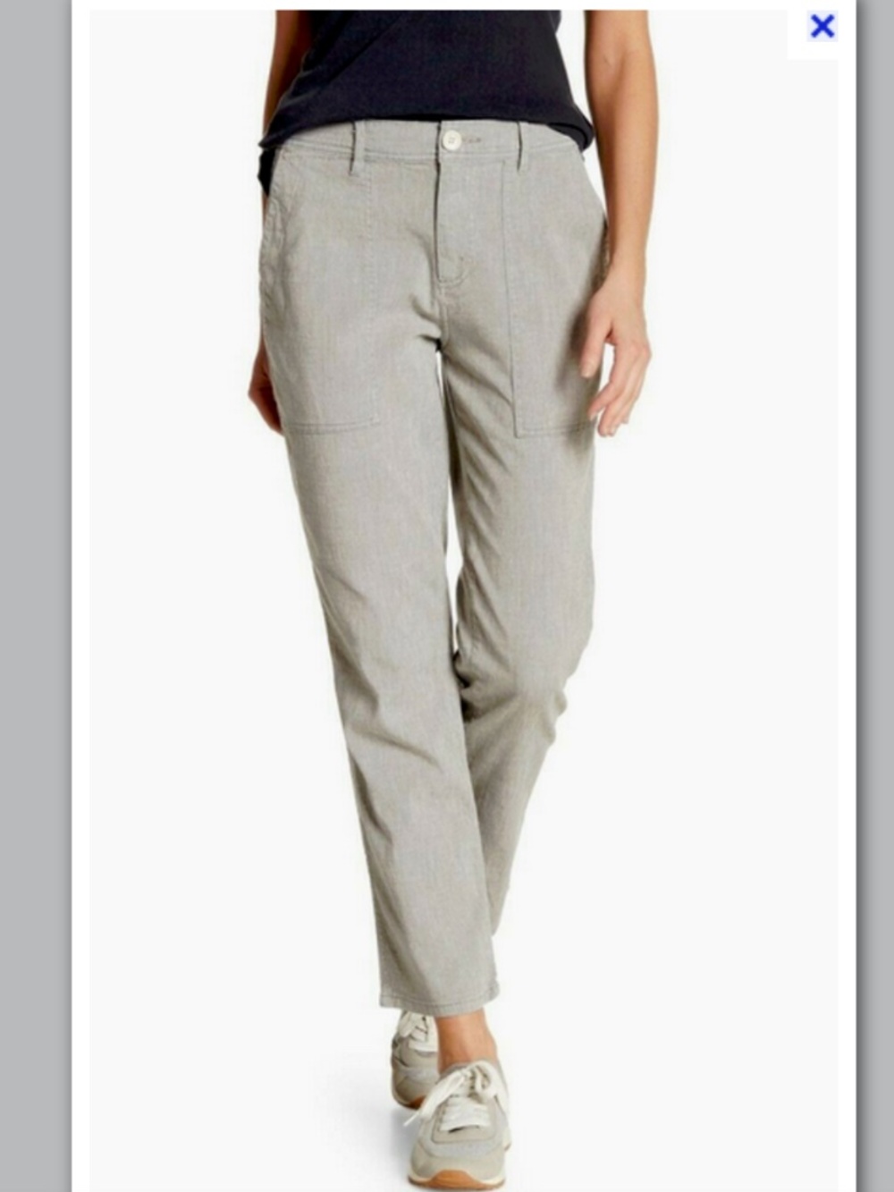 JAMES PERSE Relaxed Workwear Linen Blend Pant Sage Gray sz 27
